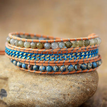 Load image into Gallery viewer, Triple Blue Beaded Bracelet
