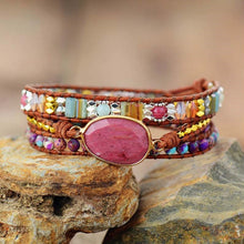 Load image into Gallery viewer, Triple Pink Beaded Bracelet
