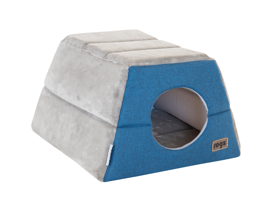 Cuddle Igloo Cat Bed - Blue