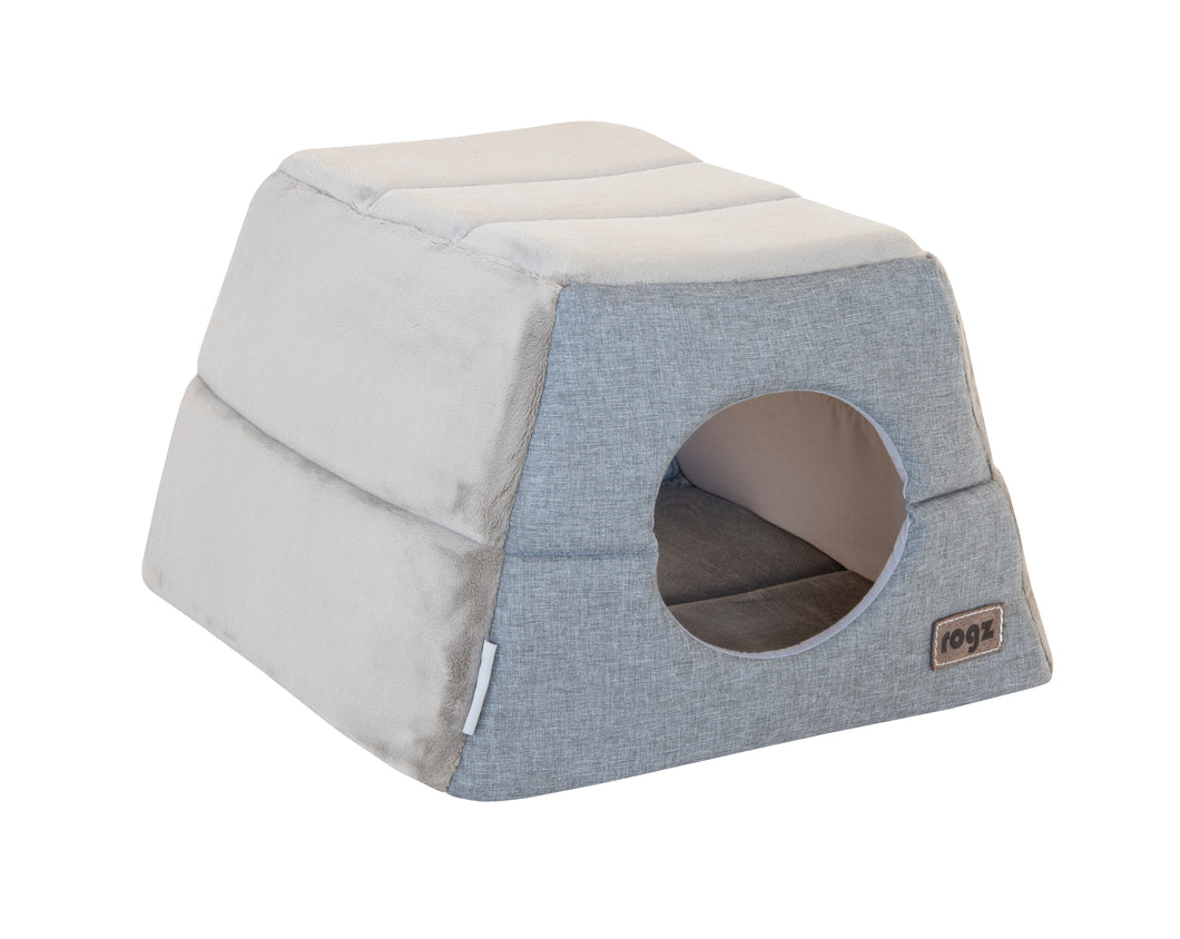 Cuddle Igloo Cat Bed - Grey