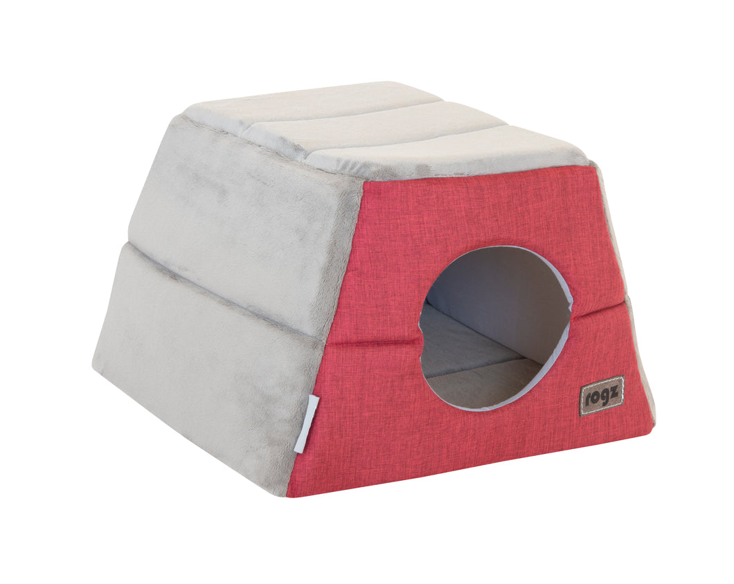 Cuddle Igloo Cat Bed - Red