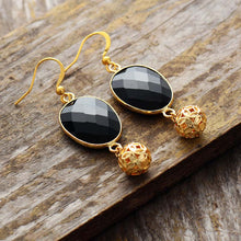 Load image into Gallery viewer, Black Pendant Earrings
