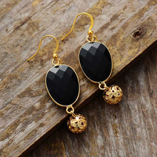 Load image into Gallery viewer, Black Pendant Earrings
