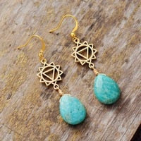 Load image into Gallery viewer, Turquoise Pendant Earrings
