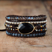 Load image into Gallery viewer, Triple Black Beaded Bracelet
