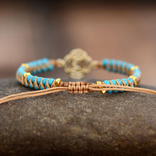 Load image into Gallery viewer, Gold Chakra &amp; Turquoise Beaded Bracelet
