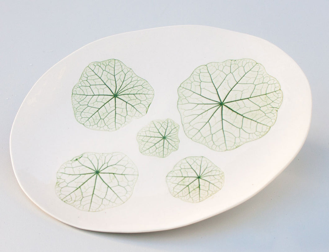 Nasturtium Small Organic Platter - Green