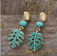 Load image into Gallery viewer, Turquoise Delicious Monster Earrings
