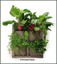 Load image into Gallery viewer, Vertical Veggie Garden With Shweshwe Trim - 4 Pocket
